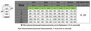 Detailed size chart for PU bikini set including bust, waist, and hip measurements from S to XXL