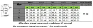 Tableau des tailles pour ensemble femme licou en coton et sarouel, guide S à XXL