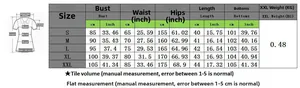 Size chart with measurements in cm and inches for the cotton off-shoulder top and harem pants