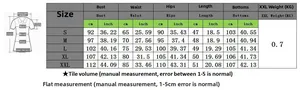 Detailed size chart for women's velvet tracksuit showing S-XXL dimensions in cm and inches