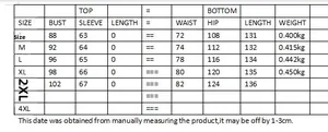 Tableau des tailles pour robe taille haute avec mesures du buste, de la taille et du poids