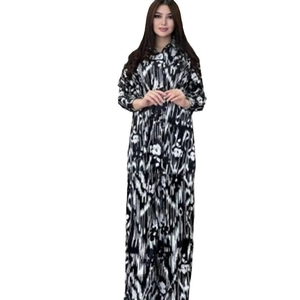 Ensemble 2 pièces pour femme en satin avec imprimé abstrait, haut manches longues et pantalon