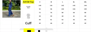 Size chart showing S to 2XL dimensions for the floral print long sleeve maxi dress