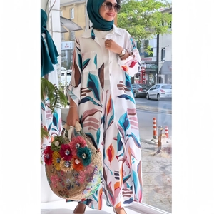 Women Casual Long Sleeve Shirt And Wide Leg Pants With Botanical Print Bohemian Holiday Cotton Linen Blend Outfit