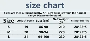 Detailed size guide for fishnet rhinestone mesh top showing length and bust measurements