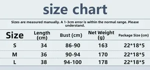 Detailed size chart for red rhinestone halter top including length and bust measurements