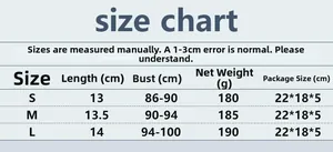 Detailed size chart for rhinestone fishnet crop top showing length and bust measurements
