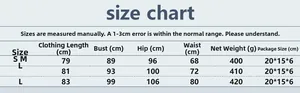 Detailed size chart for sexy sequin dress showing measurements in centimeters and weight