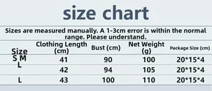 Size chart table for sequin halter top showing bust and length measurements for S, M, L