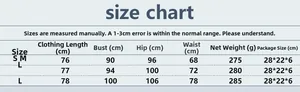 Detailed size chart for rhinestone fishnet halter dress showing S, M, L dimensions