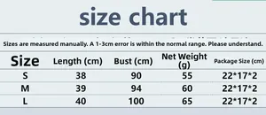 Size chart detail for halter neck mesh top showing length and bust measurements
