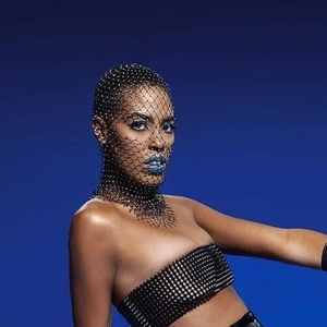 Sparkly rhinestone mesh headwear and tube top set for party and stage fashion