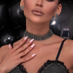 Mode Collier Ras de Cou Élastique en Strass Large Maille Étincelant Collier de Cristal pour Femme Fête Banquet Halloween Bijoux Cadeau
