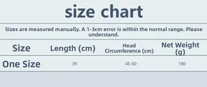 Size chart for rhinestone fishnet face mask with dimensions and weight details