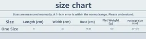Size chart showing length 41cm and bust 74-88cm for the rhinestone gradient top