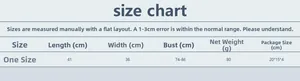 Size chart for sequins halter top with length and bust measurements in centimeters