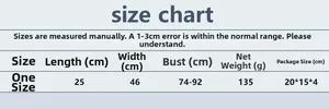 Detailed size chart for sexy sequined tank top with length and bust measurements