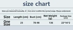 Size chart for rhinestone fishnet tank top with length and bust measurements in cm
