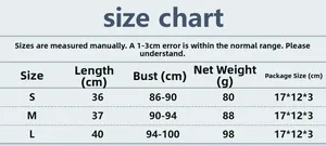 Detailed size chart for mesh rhinestone camisole top with length and bust measurements