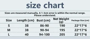 Size chart for rhinestone fishnet crop top showing length and chest measurements