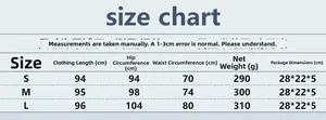 Detailed size chart for rhinestone fishnet skirt including length, waist and hip measurements