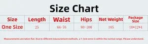 Size chart for women's metallic sequin mini skirt showing measurements in cm