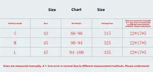 Detailed size chart for women's mesh rhinestone top with bust and length measurements