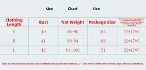 Detailed size chart for sexy rhinestone halter top including length and bust measurements