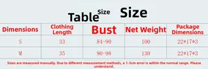 Detailed size chart for rhinestone fishnet top featuring length and bust measurements