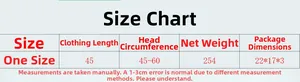 Size chart showing head circumference 45-60cm and specifications for the rhinestone headscarf
