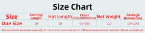 Size chart showing measurements for the metallic sequin hooded crop top in centimeters