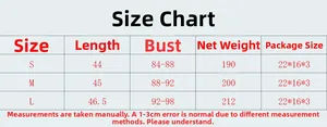Detailed size chart for mesh rhinestone sleeveless top showing length and chest measurements
