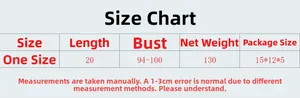 Detailed size chart for rhinestone halter top with measurements for bust and length