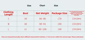 Detailed size guide table for sequin rhinestone crop top with S, M, and L measurements