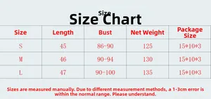 Detailed size chart for metallic sequin halter top including length and bust measurements