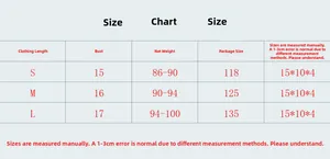 Guide des tailles pour top à paillettes avec mesures détaillées pour S, M et L