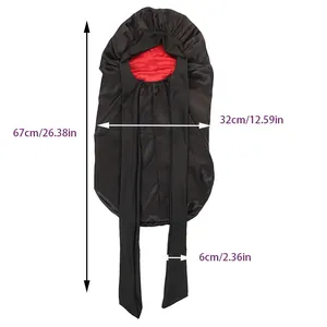 Guide des tailles du bonnet de nuit en satin double couche de 67 cm avec rubans