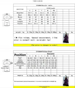Detailed size chart for women's velvet rhinestone robe with inch and cm measurements