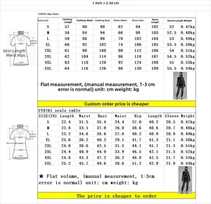 Detailed size chart for sequin lounge set showing dimensions in cm and inches for S to 5XL