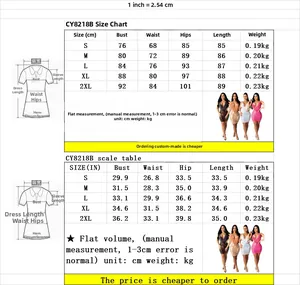Size chart for sequin tassel party dress showing S to 2XL measurements in CM and IN