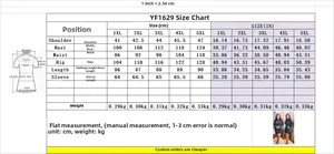 Size chart for plus size slim fit long sleeve dress, 1XL to 5XL with cm and inch guide