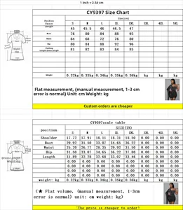 Detailed size chart for sexy one-shoulder rhinestones dress showing measurements in cm and inches