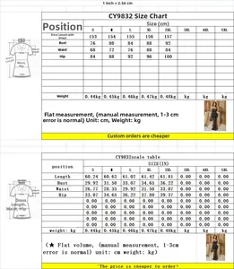 Size chart for women sexy high slit rhinestone dress with CM and IN measurements