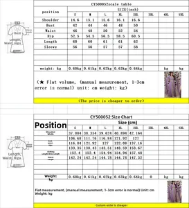 Detailed size chart for the pearl chiffon evening dress in inches and centimeters