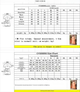 Size chart for Chiffon Kaftan Gown in inches and cm ranging from S to 5XL with detailed measurements