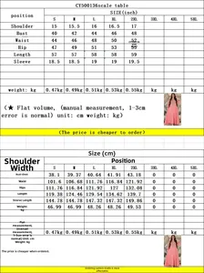 Detailed size chart for embroidered robe dress showing measurements in inches and centimeters