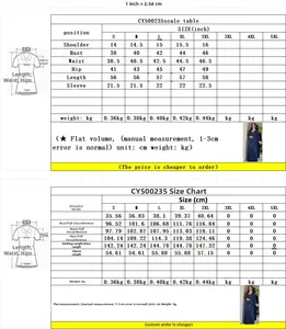 Detailed size chart in cm and inches for the rhinestone chiffon robe dress