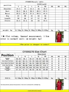 Detailed size chart in cm and inches for the rhinestone chiffon layered long robe