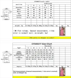 Size chart for Jalabiya evening dress showing measurements in inches and centimeters