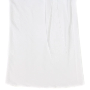 Close-up of lightweight white semi-transparent chiffon fabric with subtle texture